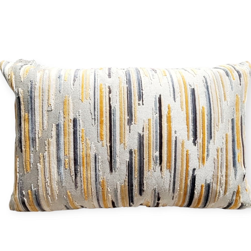 Caldeira Modern Design Velvet Rectangle Patchwork Throw Pillow Lumbar & Insert